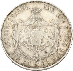 German states. Baden. Friedrich. Thaler. 1868. VF / XF.