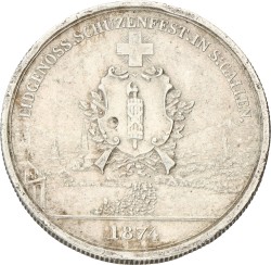 Switserland. St. Gallen. Schützenthaler. 1874. XF.