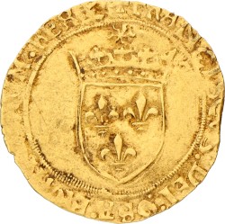 France. Francois I. Ecu d'or - 3rd emission. ND (1519). VF -.