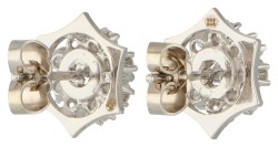 18K Witgouden oorstekers bezet met ca. 1.20 ct. diamant.