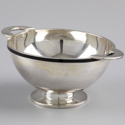 Art Deco theeservies (4-delig), zilver.