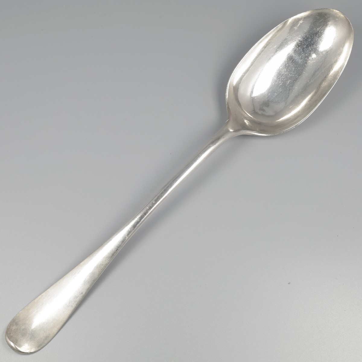 Brijlepel (Potagie lepel), Rudolf Sondag, Rotterdam 1779, zilver.