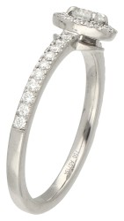 Messika 18K witgouden 'Joy' halo ring bezet met ca. 0.43 ct. diamant.