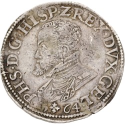 Halve Philipsdaalder. Gelderland. Philips II. 1564. Zeer Fraai.