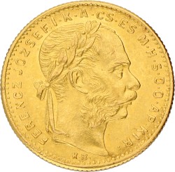 Hungary. Franz Joseph II. 8 Forint / 20 Francs. 1891.