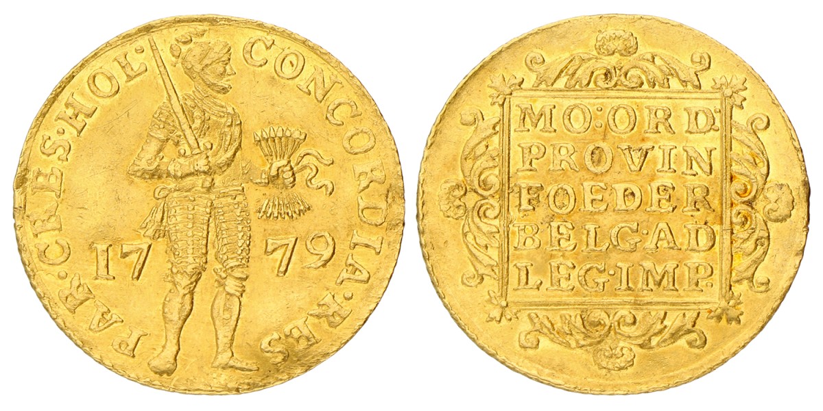 Gouden dukaat. Holland. 1779. Prachtig.