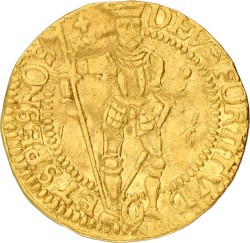 Gouden dukaat - Hongaars type. West-Friesland. 1590. Zeer Fraai.