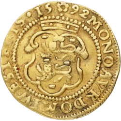 Gouden dukaat - Hongaars type. West-Friesland. 1592. Zeer Fraai.