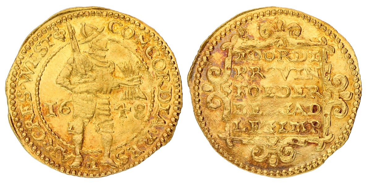 Gouden dukaat. West-Friesland. 1648. Prachtig +.