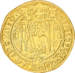 Rijnse Goudgulden. Gelderland. Willem I. Z.j. (1371 - 1402). Zeer Fraai.