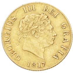 Great Britain. George III. ½ Sovereign. 1817. VF.