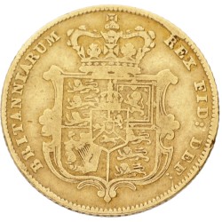 Great Britain. George IV. ½ Sovereign. 1828. VF -.