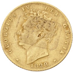Great Britain. George IV. ½ Sovereign. 1828. VF -.