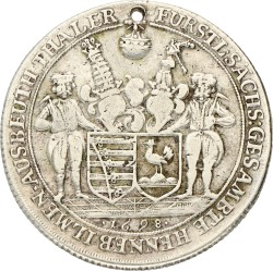 German states. Henneberg-Ilmenau. Thaler - On the Mines of Ilmenau. 1698 B.A. VF -.