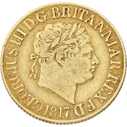 Great Britain. George III. Sovereign. 1817. VF.