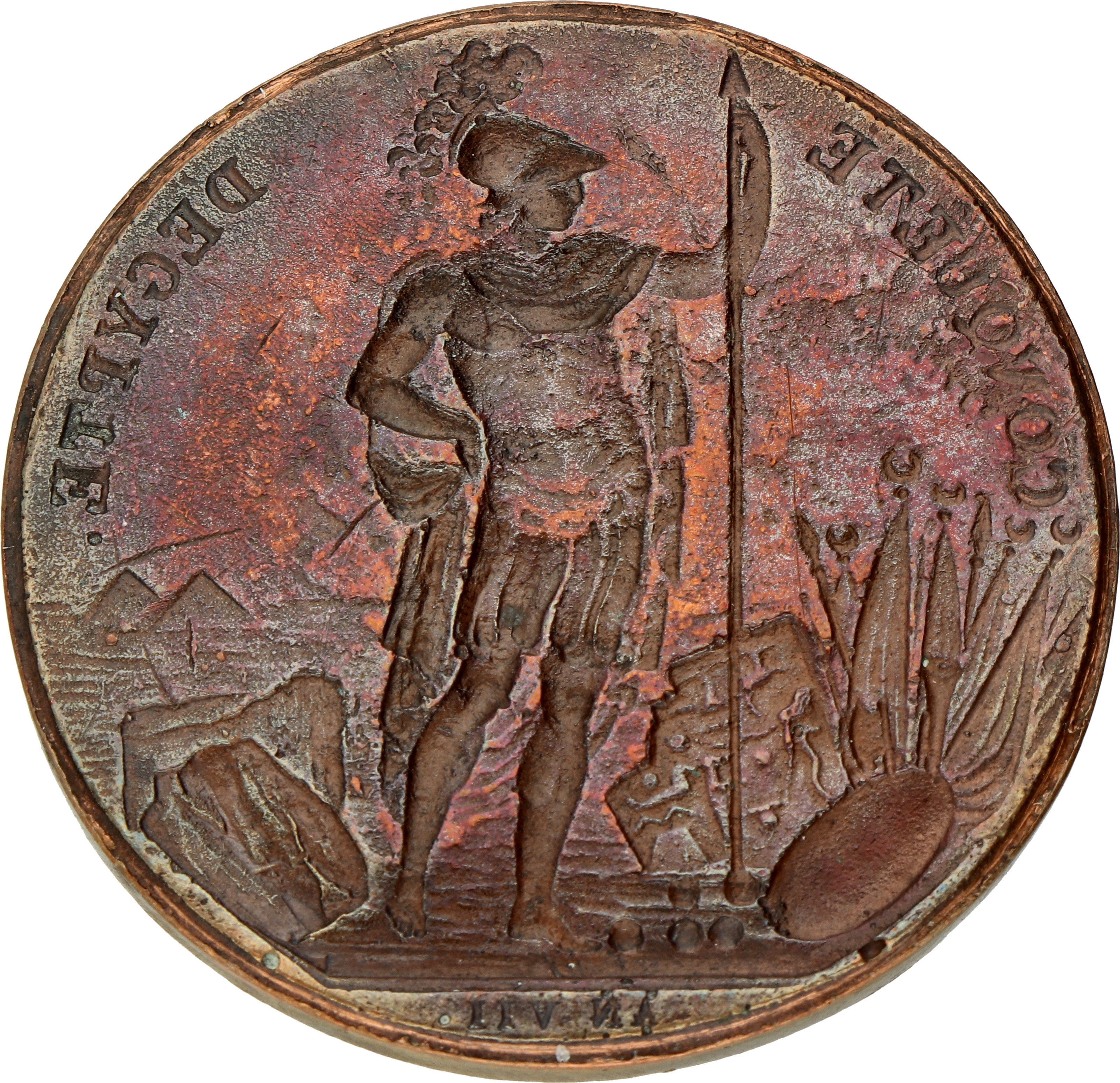 France. AN VII. Obverse die of a French medal of the conquest for Egypt.