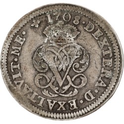 Portugal. Azores. 2 Reals - Spanish, with GP countermarked. 1708. VF +.