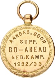 Nederland. 1932/33. Kampioenspenning Nederlands kampioen - GO-AHEAD.