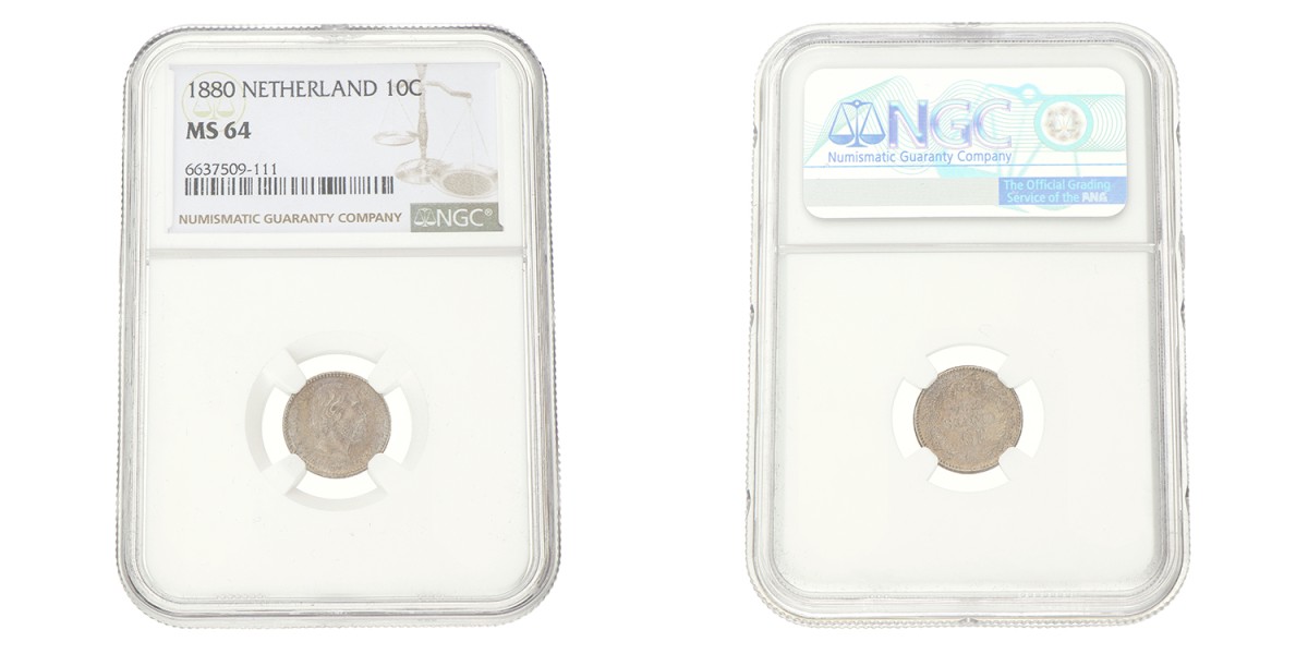 10 Cent. Willem III. 1880. MS 64.