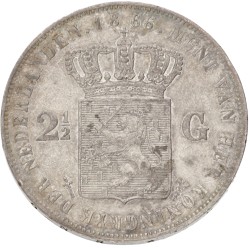 2½ Gulden. Willem III. 1866. Prachtig -.