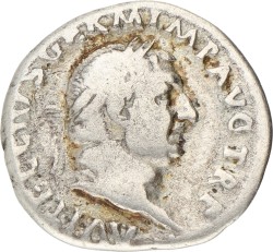 Roman Empire. Vitellius. Denarius. ND (69 AD). F / VF.