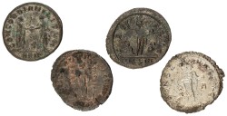 Roman Empire. Aurelianus & Severina. Lot (4) Antoninianus. ND (270 - 275 AD). F - VF.