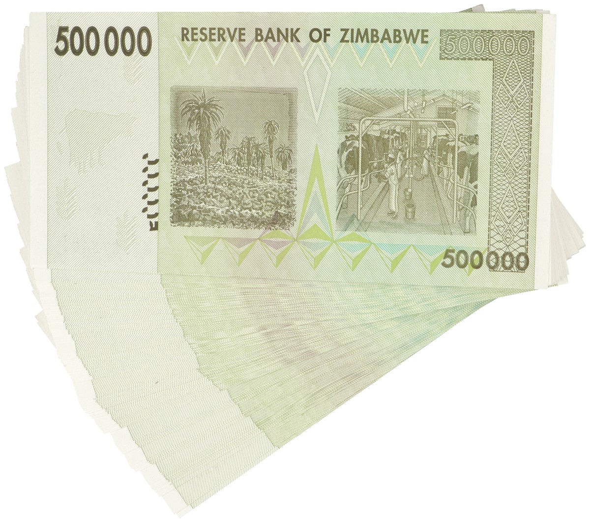Zimbabwe. Bundle 500000 Dollars. Banknotes. Type 2008. - UNC.