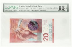 Switzerland. 10/20/50/100/200 Francs. Banknotes. Type 2015-2019. - PMG 66EPQ.