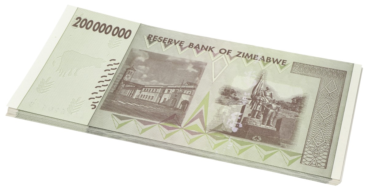 Zimbabwe. 24 x 200.000.000 Dollars. Banknote. Type 2008. - UNC.