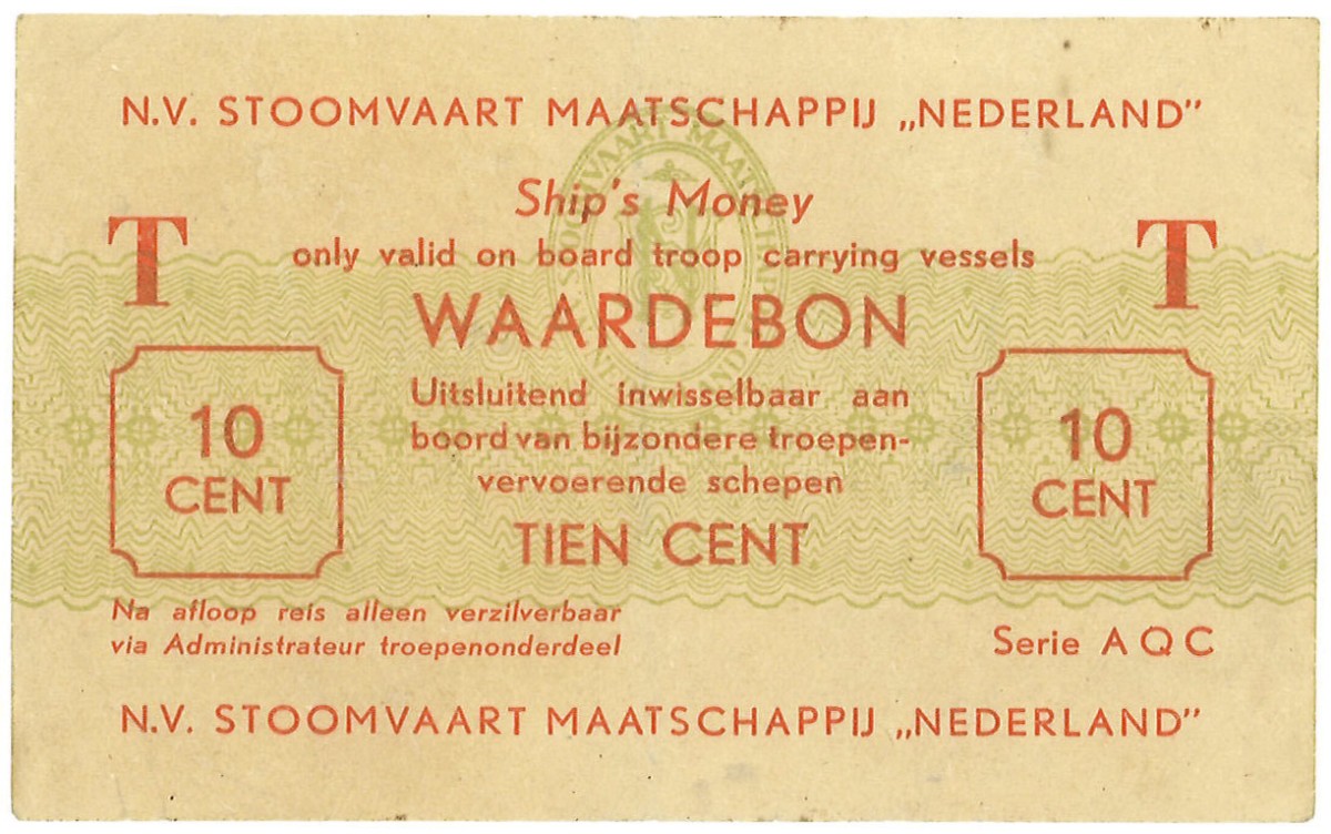 Nederland. 10 Cent. Waardebon. - Zeer Fraai.