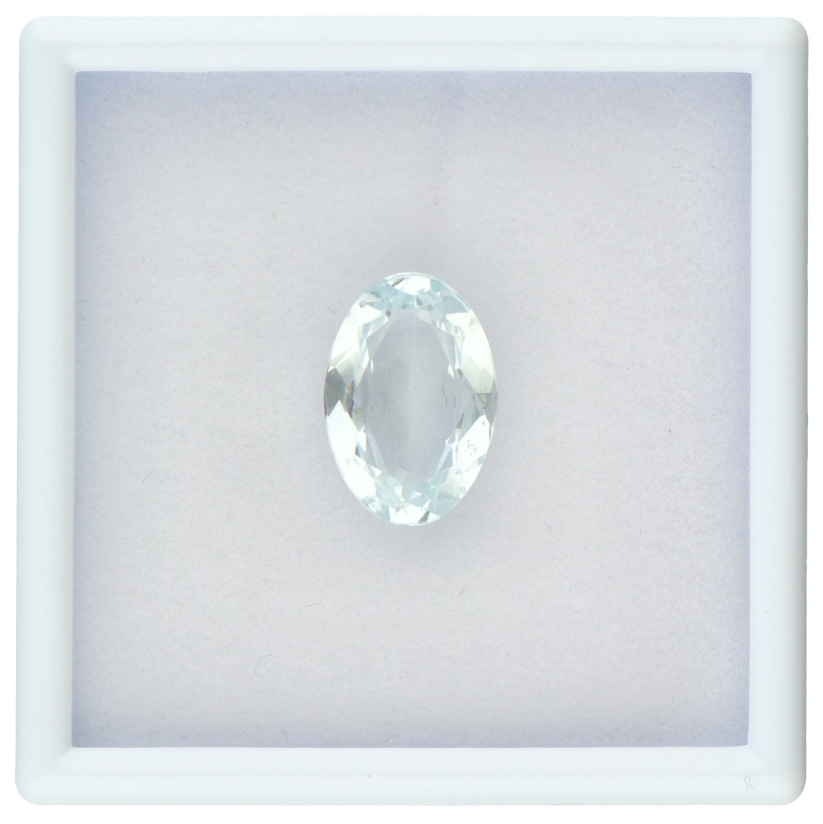 No Reserve - Gecertificeerde 5.98 ct. natuurlijke lichtblauwe aquamarijn.