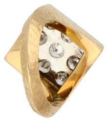 No Reserve - 18K Geelgouden ring bezet met ca. 1.62 ct. diamant.