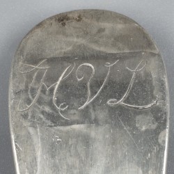 Brijlepel (Potagie lepel), Rudolf Sondag, Rotterdam 1779, zilver.