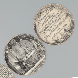 Schroefmedaille met kopergravures, Johann Melchior Mörikofer, Bern 1759, zilver.