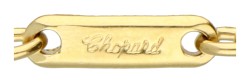 Chopard 18K geelgouden 'Happy Diamond' collier bezet met diamant.
