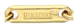 Chopard 18K geelgouden 'Happy Diamond' collier bezet met diamant.