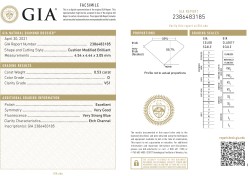 0.53 ct. GIA-gecertificeerde natuurlijke diamant.