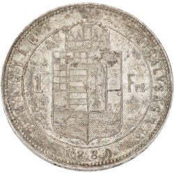 Hungary. Franz Joseph I. Forint. 1880 KB. AU 58.