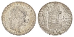 Hungary. Franz Joseph I. Forint. 1880 KB. AU 58.