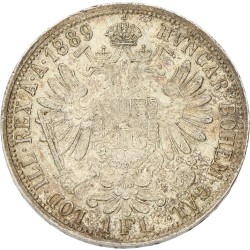 Austria. Austrian empire. Franz Joseph I. Florin. 1889. AU 58.