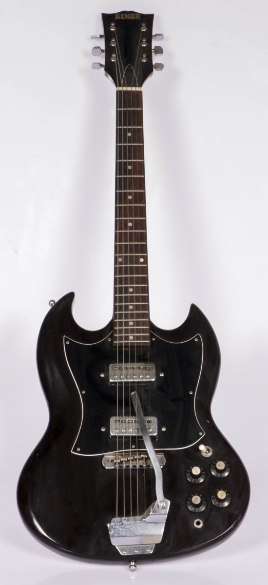 Een elektrische Kinor gitaar, Japan, jaren '70.