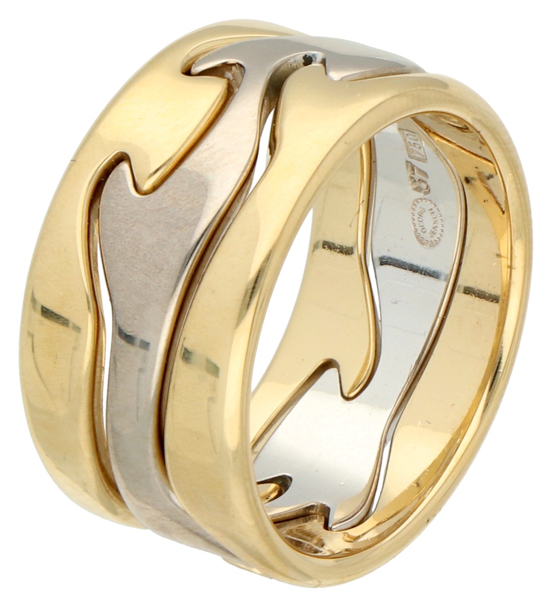 No Reserve - Georg Jensen 18K bicolor gouden Fusion ring.