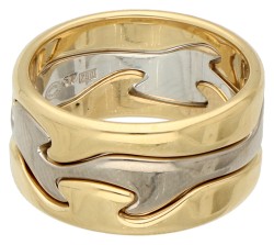 No Reserve - Georg Jensen 18K bicolor gouden Fusion ring.