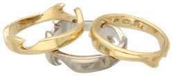 No Reserve - Georg Jensen 18K bicolor gouden Fusion ring.