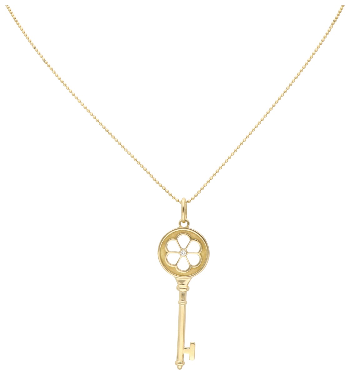 No Reserve - Tiffany & Co 18K geelgouden 'Blossem flower' key hanger met collier.