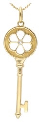 No Reserve - Tiffany & Co 18K geelgouden 'Blossem flower' key hanger met collier.