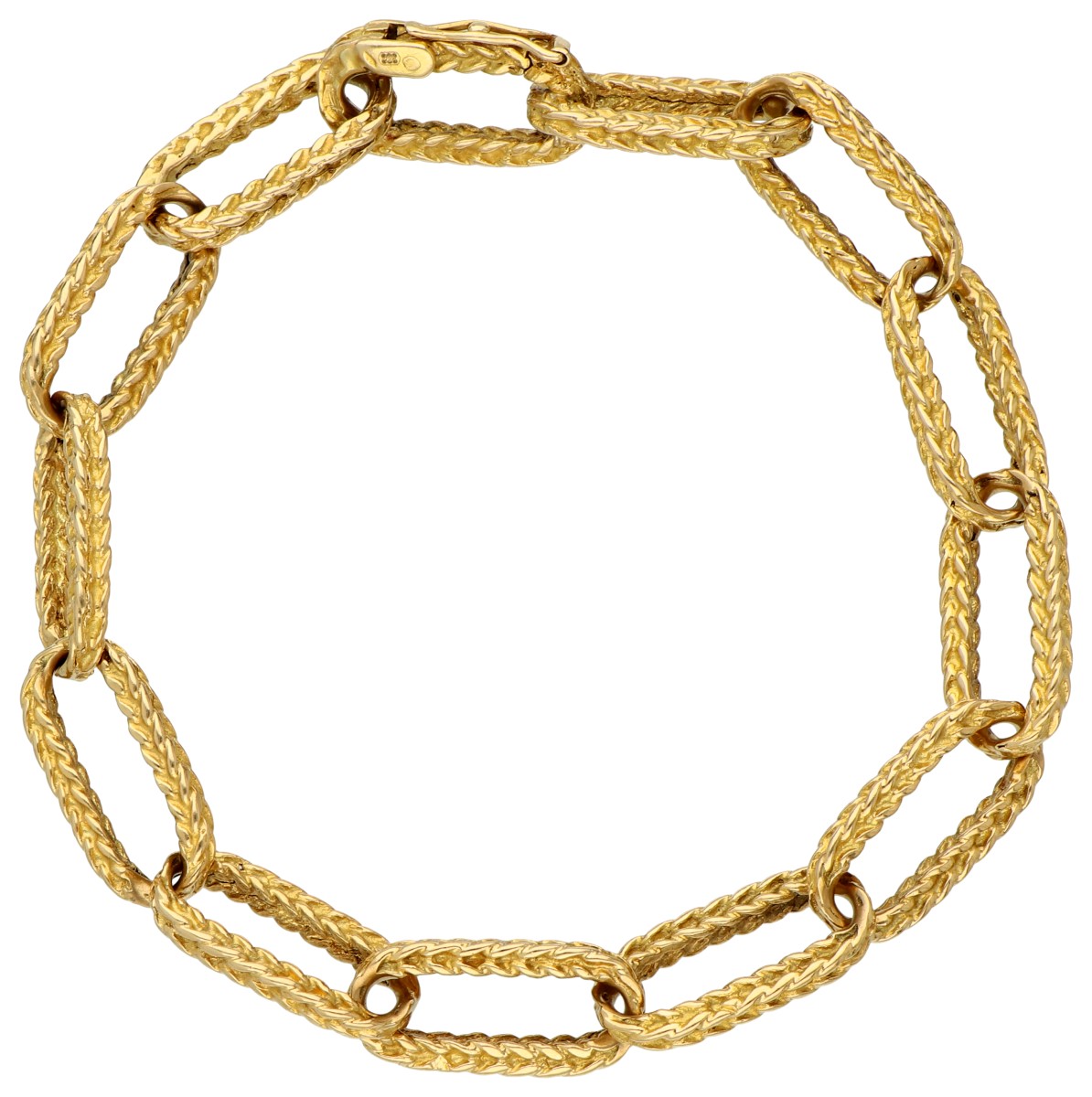 No Reserve - 18K Geelgouden closed forever schakel armband