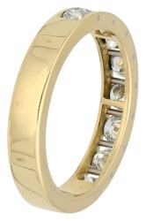 No Reserve - 18K Geelgouden demi-alliance ring bezet met ca. 0.81 ct. diamant.