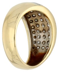 No Reserve - 18K Geelgouden ring bezet met ca. 1.29 ct. diamant.