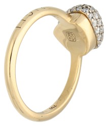 No Reserve - Bigli 18K witgouden 'mini sweety' ring met diamant.